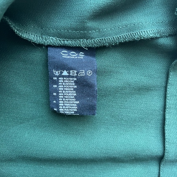 Cos Forest Green Side Cargo Pockets Dropped shoulder A-line Casual Midi Dress - Picture 12 of 12